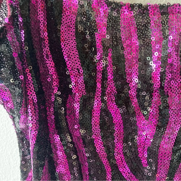 Intimately Free People Pink and Black Mini Sequin Dress - Picture 3 of 5